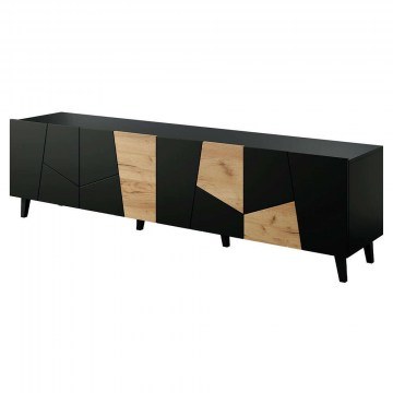 Έπιπλο Τηλεόρασης Etna 162588489 201x42x53cm Natural-Black