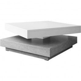 Τραπεζάκι Σαλονιού Nenani 162823569 70x70x34cm White-Grey WHITE-GREY