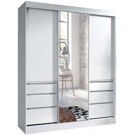 Ντουλάπα Τρίφυλλη Haiti 162340419 180x65x216cm White WHITE