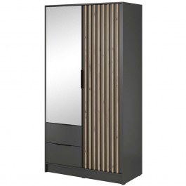 Ντουλάπα Δίφυλλη Nolan 162395389 105x51x200cm Graphite GRAPHITE