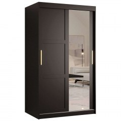 Double Sliding Wardrobe Ramiro 162574989 100x62x200cm Black-Gold