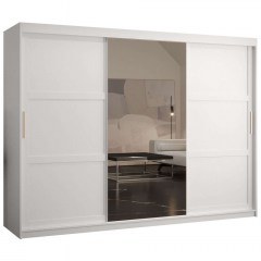 Double Sliding Wardrobe Ramiro 2 162575169 250x62x200cm White-Gold