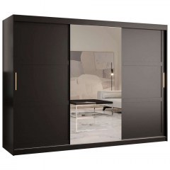 Double Sliding Wardrobe Ramiro 2 162575159 250x62x200cm Black-Gold