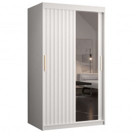 Double Sliding Wardrobe Riflo Wave 162577719 100x62x200cm White-Gold WHITE
