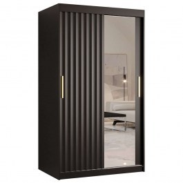 Double Sliding Wardrobe Riflo Wave 162577729 100x62x200cm Black-Gold BLACK