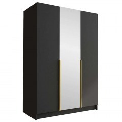 Ντουλάπα Τρίφυλλη Calia II 162786649 150x58x215cm Black-Gold
