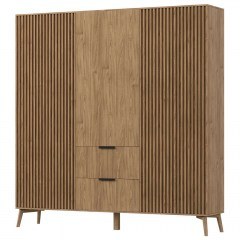 Ντουλάπα Τρίφυλλη Natsi 162723909 185x60x192cm Oak