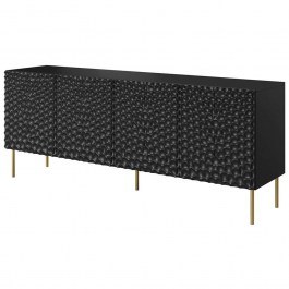 Buffet Holes 162581309 190x41x75cm Black-Gold BLACK