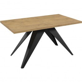 Τραπέζι Επεκτεινόμενο Vento 162784799 140/240x80x76cm Walnut-Black WALNUT-BLACK