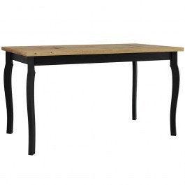 Τραπέζι Επεκτεινόμενο Albe 162703499 140/180x80x78cm Natural-Black NATURAL