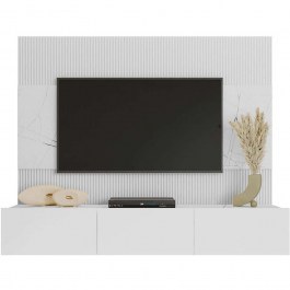 TV Composition Deromi Mini 162783859 180x38x150cm Marble Effect White WHITE