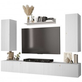 TV Composition Waldi Riflo Slim II 162578039 205x40x100cm White-Gold WHITE