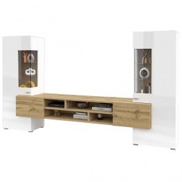 TV Composition Bryant 162608569 269,8x45x143cm White-Oak WHITE