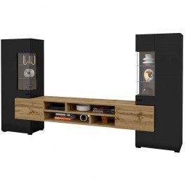 TV Composition Bryant 162608579 269,8x45x143cm Black-Oak BLACK