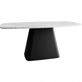 Τραπεζάκι Σαλονιού Noa 163051539 120x60x48cm Marble Effect White-Black WHITE-BLACK