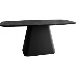 Τραπεζάκι Σαλονιού Noa 163051529 120x60x48cm Marble Effect Black BLACK