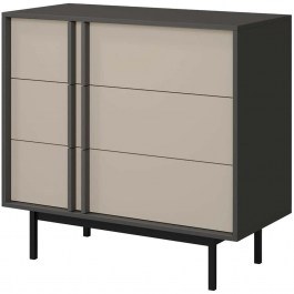 Μπουφές Alsy Reg Mini 162913259 93x43x87cm Anthracite-Beige ANTHRACITE-BEIGE