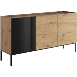 Μπουφές Como 162879449 150x42x80cm Natural-Black NATURAL