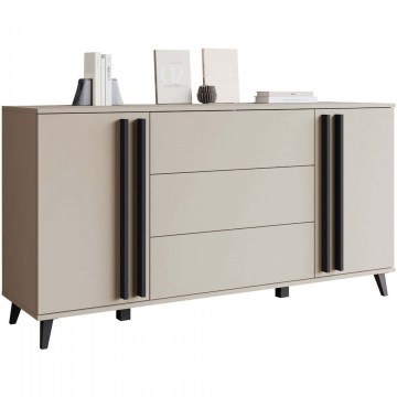 Μπουφές Helsinki 162918119 150x40x78cm Beige-Black