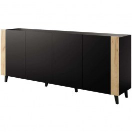 Μπουφές Faro 162588699 201x42x83cm Black-Natural BLACK