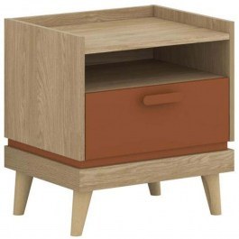 Κομοδίνο Andi 163079039 50x40x51cm Natural-Terracotta NATURAL-TERRACOTTA