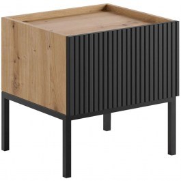 Κομοδίνο Como 162879069 45x42x45cm Natural-Black NATURAL-BLACK