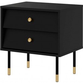 Bedside Table Valerio 162823429 52x39x55cm Black BLACK