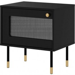 Bedside Table Valerio 162823399 52x39x55cm Black BLACK