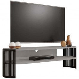 Έπιπλο Τηλεόρασης Fikoli 162851129 140x40x40cm Grey-Black GREY-BLACK