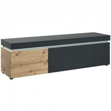 Έπιπλο Τηλεόρασης Με Φως Led Glimmer Plus 162083739 180,5x48x56,7cm Natural-Black