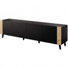 TV Furniture Faro 162588769 201x42x53cm Natural-Black BLACK