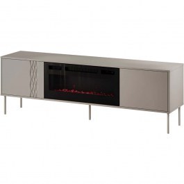 Έπιπλο Τηλεόρασης Με Ηλεκτρικό Τζάκι Tresse Plus 162852999 180x40x55cm Beige BEIGE