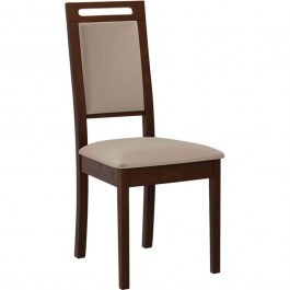 Καρέκλα Roma 15 162721029 47x43x96cm Walnut-Beige WALNUT-BEIGE
