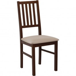 Καρέκλα Nile VII 162664399 43x40x94cm Walnut-Beige WALNUT-BEIGE