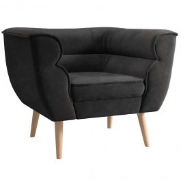 Πολυθρόνα Bal 162820599 82x74x75cm Dark Grey DARK GREY