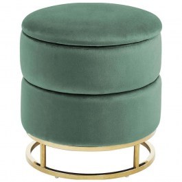 Σκαμπό Zelanya 162893479 40x40x42cm Green-Gold GREEN