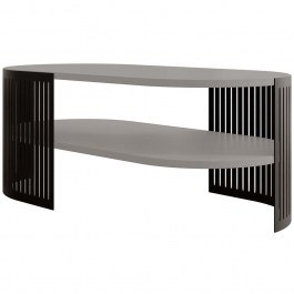 Τραπεζάκι Σαλονιού Fikoli 162849049 100x50x40cm Grey-Black GREY-BLACK