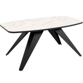 Coffee Table Luna 162785169 120x60x48cm Marble Effect White-Black WHITE-BLACK