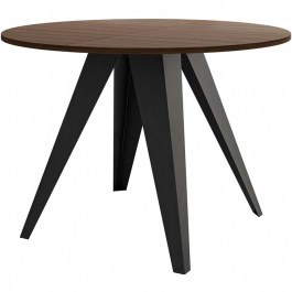 Extendable Table Gerda 163086379 D100/138x76cm Wenge-Black WENGE