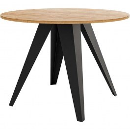 Extendable Table Gerda 163086409 D100/138x76cm Natural-Black NATURAL