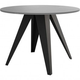 Extendable Table Gerda 163086399 D100/138x76cm Grey-Black GREY