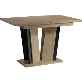 Extendable Table Doha 162789699 120/160x80x75cm Oak-Black OAK
