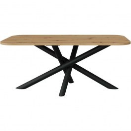 Τραπέζι Harald 162887869 185x90x75,5cm Natural-Black NATURAL