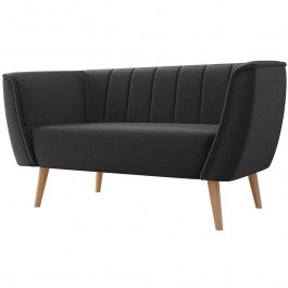 Two-Seater Sofa Pas 162821429 142x74x75cm Dark Grey DARK GREY