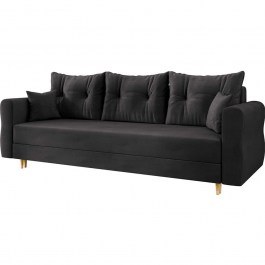 Three-Seater Sofa Zako 162820259 231x77x85cm Black BLACK