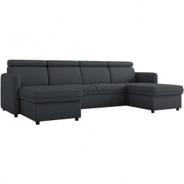 Καναπές - Κρεβάτι Γωνιακός Barcelo U 163084189 284x166x84cm Anthracite ANTHRACITE