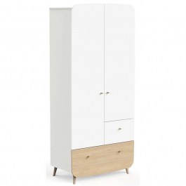 Ντουλάπα Δίφυλλη Firma 162691119 90,5x49,7x203,4cm Natural-White WHITE