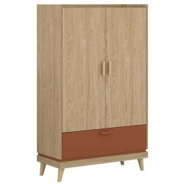 Ντουλάπα Δίφυλλη Andi 163081609 90x40x150cm Natural NATURAL