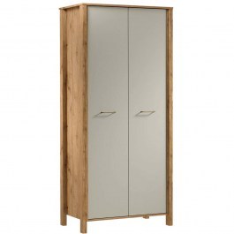 Ντουλάπα Δίφυλλη Indygo 162817759 90x53x199cm Oak-Beige OAK-BEIGE