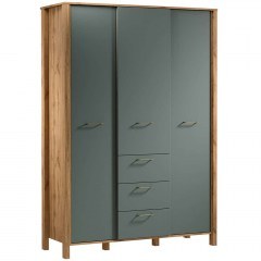 Ντουλάπα Τρίφυλλη Indygo 162817789 138x53x199cm Oak-Olive